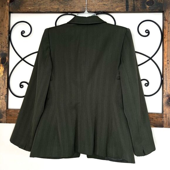 Armani Collezioni Italian Wool Olive Career Dark Academia Blazer Jacket SZ M - Picture 5 of 15